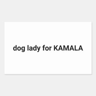 Pegatina Rectangular Dama de perro por el texto minimalista de Kamala b