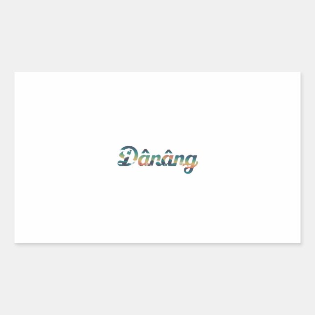 Pegatina Rectangular Danang (Anverso)