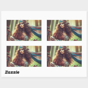 PEGATINA RECTANGULAR DANCING GYPSI