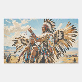 PEGATINA RECTANGULAR DANZA DE POLLO 2