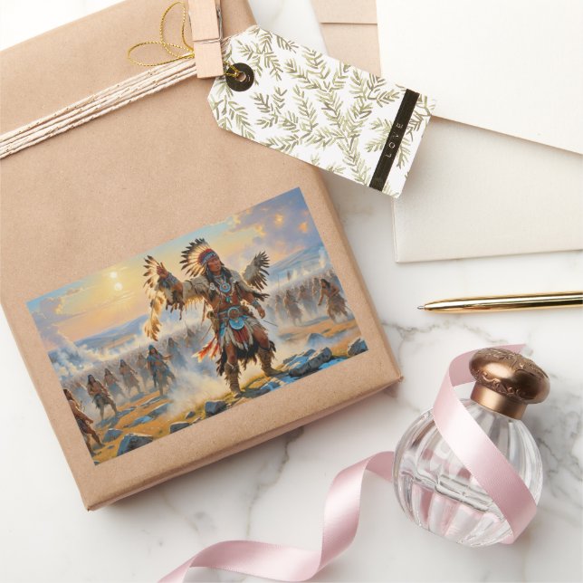 PEGATINA RECTANGULAR DANZA DE POLLO 3 (Regalar)