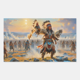 PEGATINA RECTANGULAR DANZA DE POLLO 3