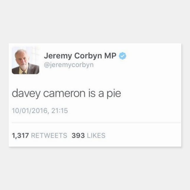 Pegatina Rectangular Davey Cameron Es Un Pie (Anverso)