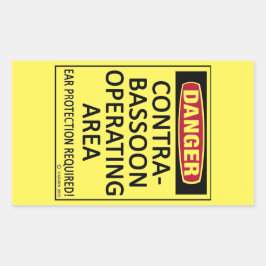 Pegatina rectangular de área de operación de Contr