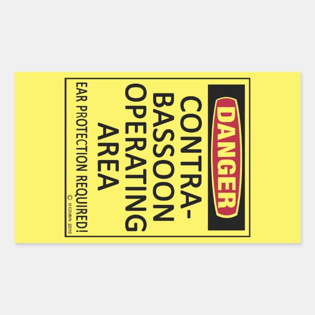 Pegatina rectangular de área de operación de Contr (Anverso)