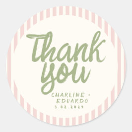 Pegatina rectangular de boda retro con letra a man