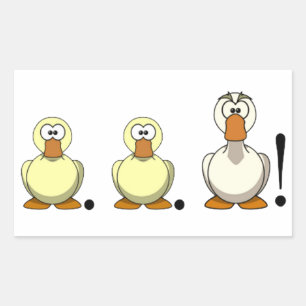 Pegatina rectangular de DuckDuckGoose
