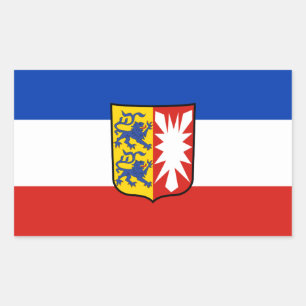 Pegatina rectangular de Flag Schleswig-Holstein