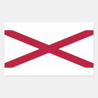 Pegatina rectangular de la bandera de Alabama
