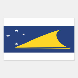 Pegatina rectangular de la bandera de Tokelau