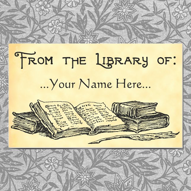 Pegatina Rectangular De la placa de Personalizado de la Biblioteca de L (Subido por el creador)