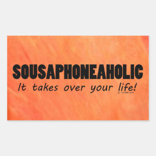 Pegatina Rectangular de la vida sousaphoneaholic