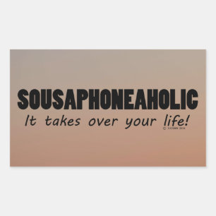 Pegatina Rectangular de la vida sousaphoneaholic
