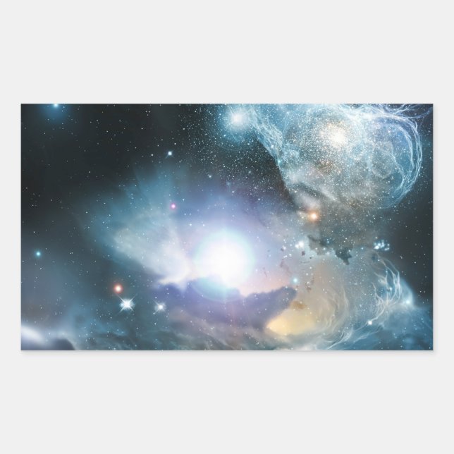 Pegatina Rectangular De las cenizas de las primeras estrellas (Anverso)