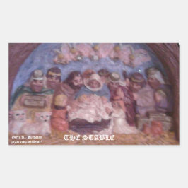 pegatina RECTANGULAR DE 'LOS NAVIDADES ESTABLES'