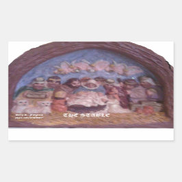 pegatina RECTANGULAR DE 'LOS NAVIDADES ESTABLES'