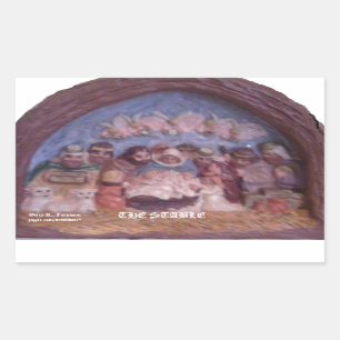 pegatina RECTANGULAR DE 'LOS NAVIDADES ESTABLES'