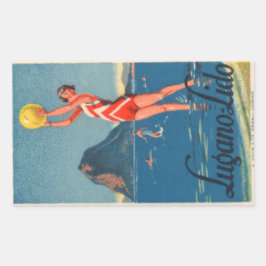 Pegatina Rectangular de Lugano Lido