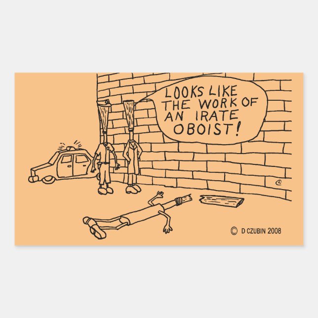 Pegatina rectangular de prueba de pared (Anverso)