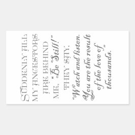 Pegatina Rectangular De repente todos mis ancestros están detrás de mí,