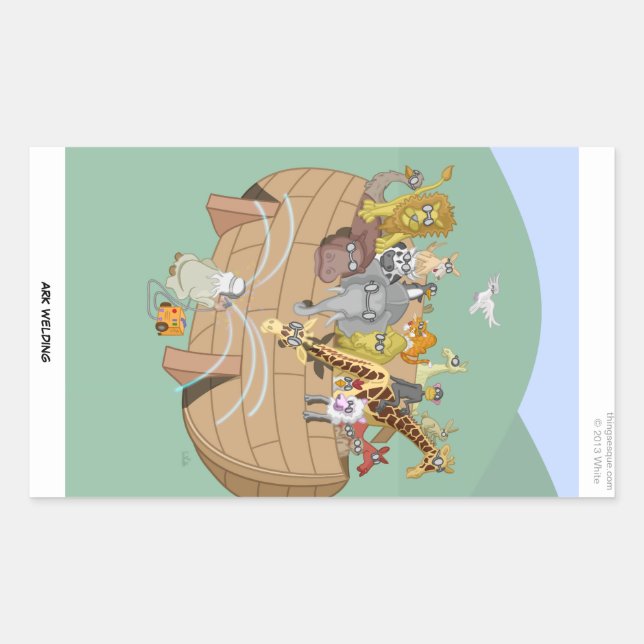 Pegatina rectangular de soldadura por arco (Anverso)