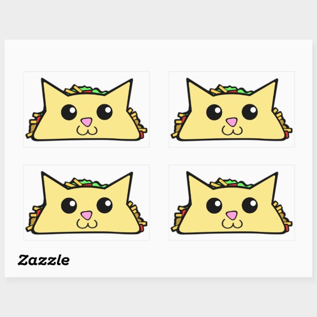 Pegatina rectangular de Tacocat II (Hoja)