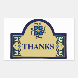 Pegatina rectangular de texto de cambio de Rótulo 