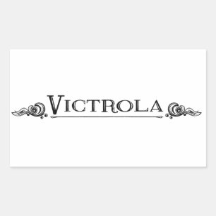 Pegatina rectangular de Victrola