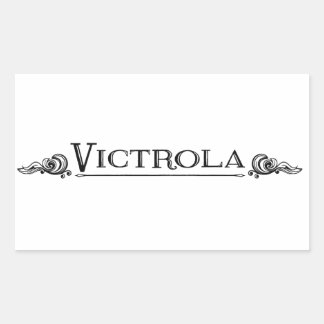 Pegatina rectangular de Victrola