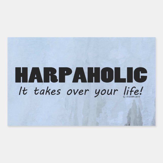 Pegatina rectangular de vida arpaholística (Anverso)