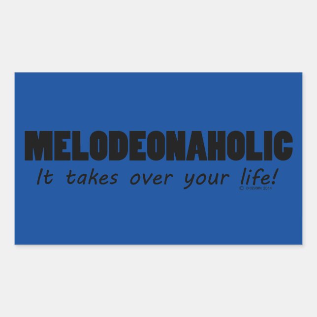 Pegatina rectangular de vida meldeonaholica (Anverso)