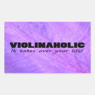 Pegatina rectangular de vida violinaholica