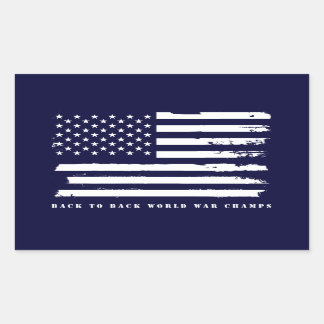 Pegatina Rectangular De vuelta a los Campos de Guerra Mundial, bandera 