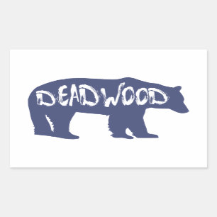 Pegatina Rectangular Deadwood South Dakota Bear