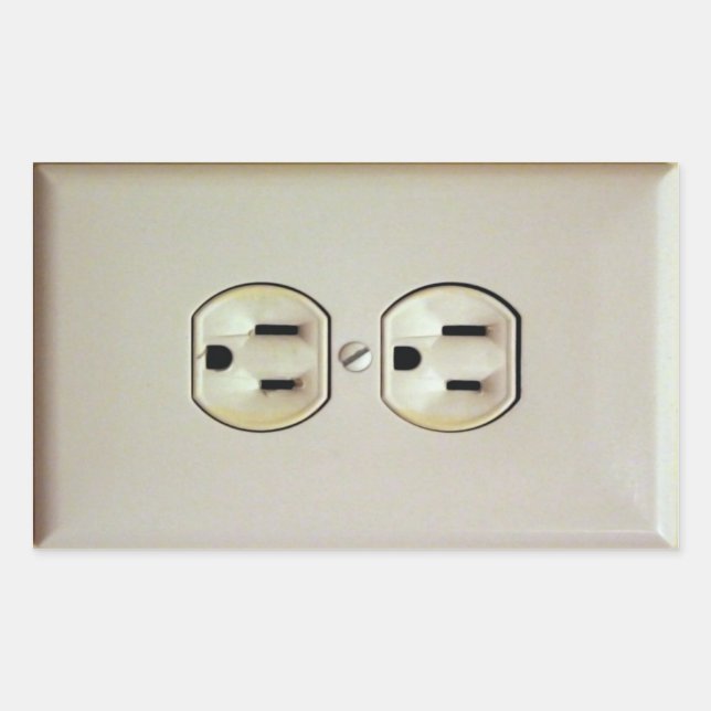 Pegatina Rectangular Decal de salida de pared de purga (Anverso)