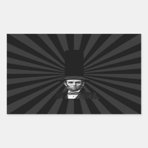 Pegatina Rectangular Declaración de Moda Presidencial de Abraham Lincol