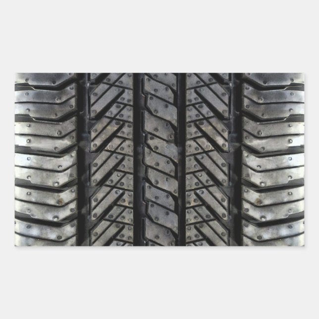 Pegatina Rectangular Decoración de estilo de automoción de hilo de neum (Anverso)