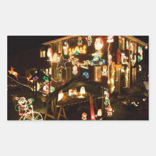 Pegatina Rectangular Decoraciones navideñas exteriores