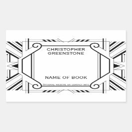 Pegatina Rectangular Decorativo Firmado Por El Libro Del Autor