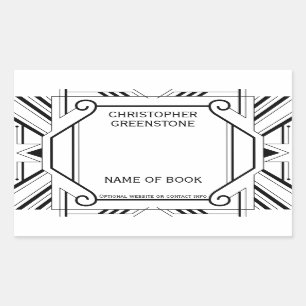 Pegatina Rectangular Decorativo Firmado Por El Libro Del Autor