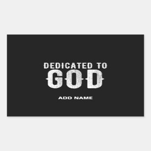 PEGATINA RECTANGULAR DEDICADO AL TEXTO BLANCO DEL PERSONALIZABLE GUAY D