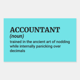 Pegatina Rectangular Definición de Contador divertidísima