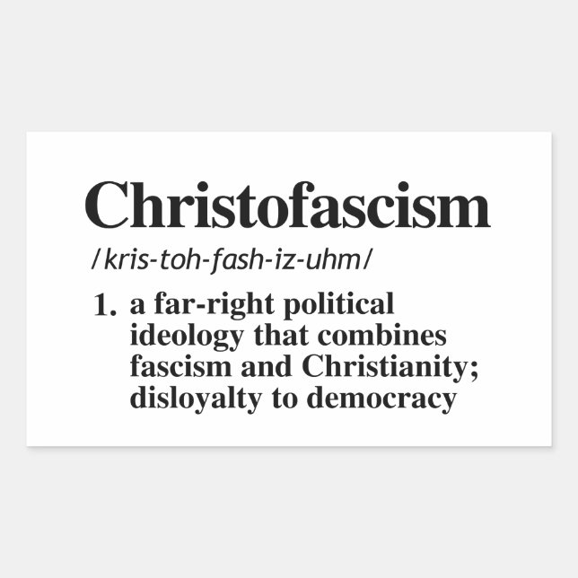 Pegatina Rectangular Definición de cristianismo (Anverso)