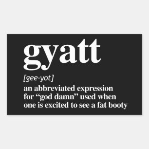 Pegatina Rectangular Definición de Gyatt