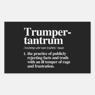 Pegatina Rectangular Definición de la trama del Trumper