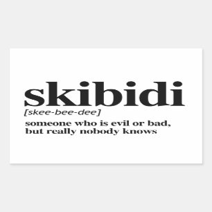 Pegatina Rectangular Definición de Skibidi