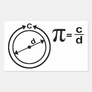 Pegatina Rectangular Definición matemática de Pi