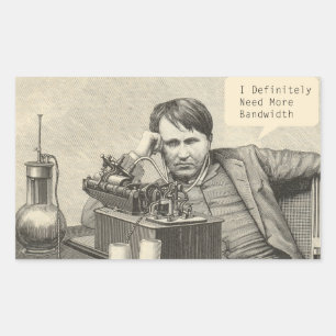 Pegatina Rectangular Definitivamente Necesito Más Ancho De Banda