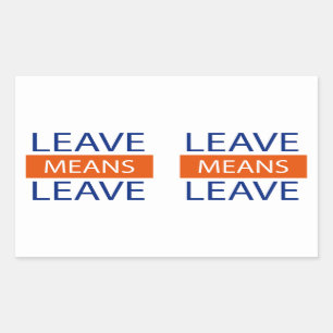 Pegatina Rectangular Deje la licencia de los medios, medios Brexit de