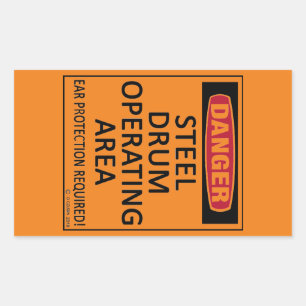 Pegatina rectangular del área de operación del tam